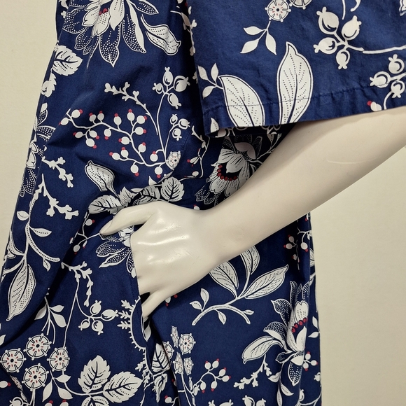 Only Necessities Evening Blue Vines Mixed Print Short Lounger Dress Size 18/20 - Picture 7 of 14